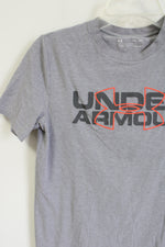 Under Armour Loose Fit HeatGear Gray Tee | Youth L (14/16)