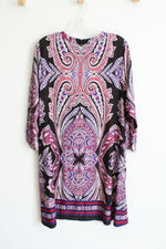 Apt. 9 Black Red Blue Purple Paisley Dress | XL