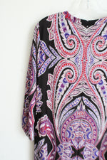 Apt. 9 Black Red Blue Purple Paisley Dress | XL