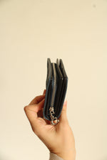 Coach Denim Monogram Silver Wallet