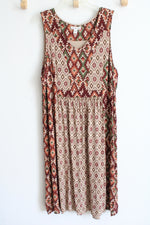Coldwater Creek Brown Aztec Print Dress | 2X