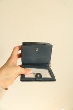 Coach Denim Monogram Silver Wallet