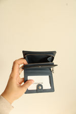 Coach Denim Monogram Silver Wallet