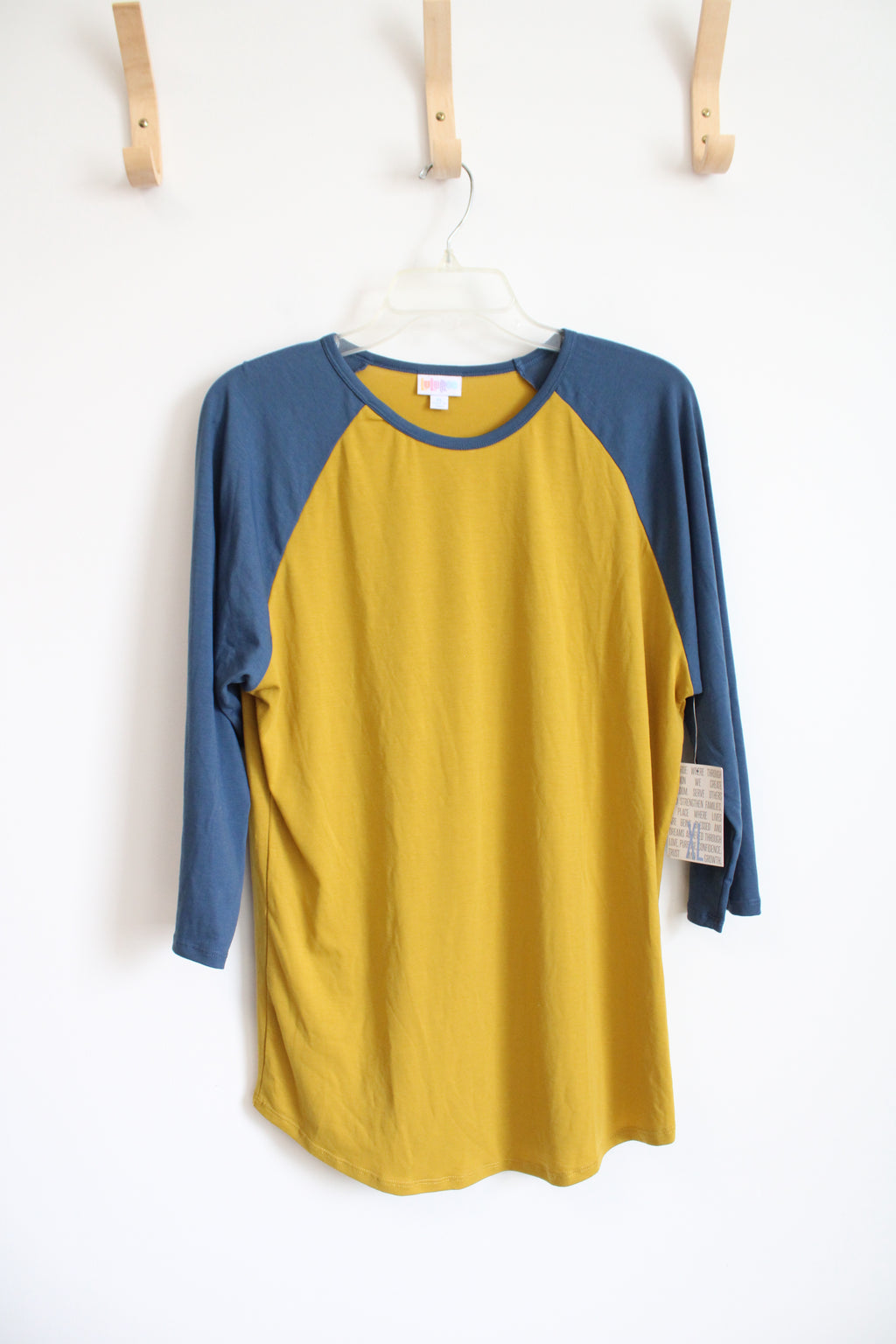NEW LuLaRoe Blue & Yellow Randy Top | XL