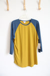 NEW LuLaRoe Blue & Yellow Randy Top | XL