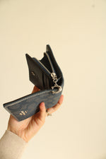 Coach Denim Monogram Silver Wallet