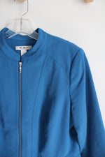 White House Black Market Blue Full Zip Jacket | 14