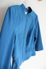 White House Black Market Blue Full Zip Jacket | 14
