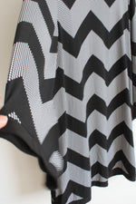 Emma & Michele Black & White Chevron Dress | L