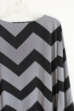 Emma & Michele Black & White Chevron Dress | L