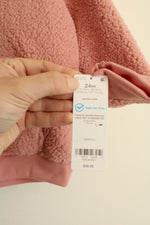 NEW Carters Pink Sherpa Hooded Sweatshirt | 24 MO