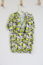 Girls Fierce Green Camo Hooded Shirt | 14/16