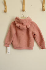 NEW Carters Pink Sherpa Hooded Sweatshirt | 24 MO