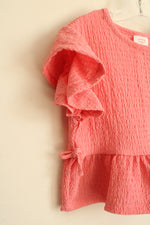 NEW Jumping Beans Pink Ruffle Shirt and Wide Leg Printed Pants Set | 2T