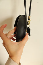 Coach Vintage 90's Black Leather Mini Turnlock Crossbody Purse