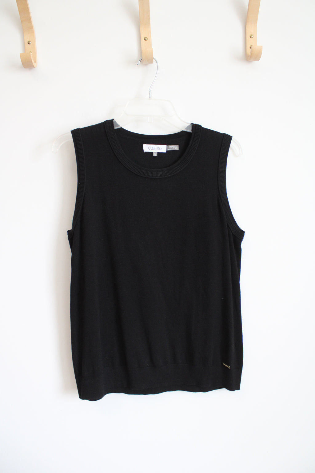 Calvin Klein Black Sweater Sleeveless Top | XL
