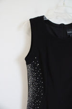 Frank Lyman Black Silver Embellished Sheath Dress | 8