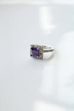 Amethyst Square Cut Stone Ring | Size 7