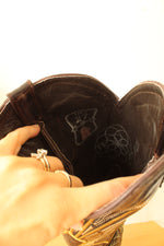 Westerly Trend Leather Embroidered Cowboy Boots | Size Mex 27