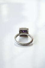 Amethyst Square Cut Stone Ring | Size 7