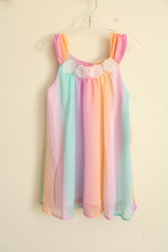 NEW Kids Headquarters Multicolor Lined Floral Applique Dress | 6