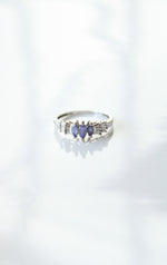 Amethyst Marquise 10K White Gold  Ring | Size 7