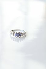 Amethyst Marquise 10K White Gold  Ring | Size 7