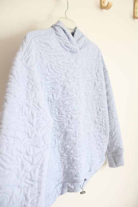 NEW Nine West Active Light Blue Quilted Hoodie | S