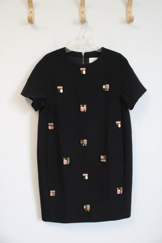 Kate Spade Black Embellished Shift Dress | 6
