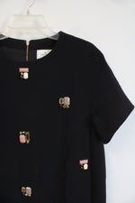 Kate Spade Black Embellished Shift Dress | 6