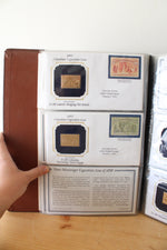 Golden Replicas Of United States Stamps 22kt Gold Album | 77 Stamps