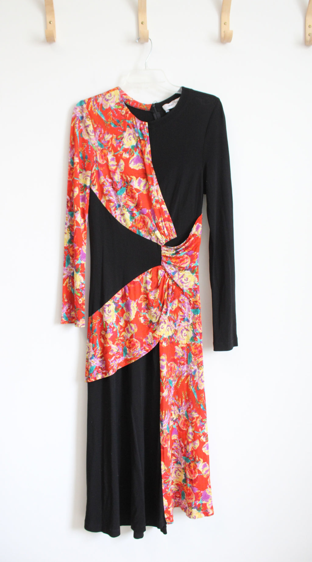 Prabal Gurung Black & Floral Lugu Sash Dress | 12
