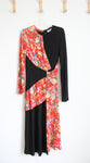 Prabal Gurung Black & Floral Lugu Sash Dress | 12