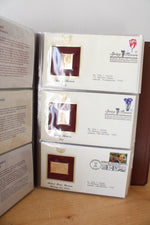 Golden Replicas Of United States Stamps 22kt Gold Album | 77 Stamps