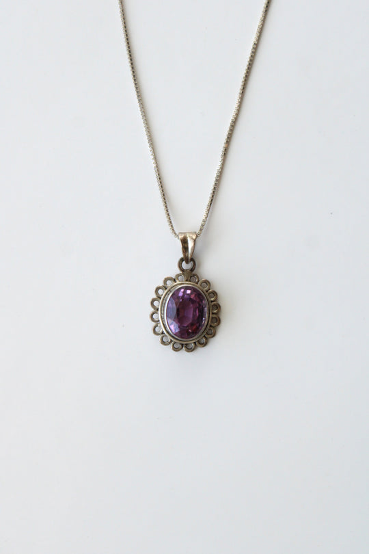 Amethyst Sterling Silver Necklace