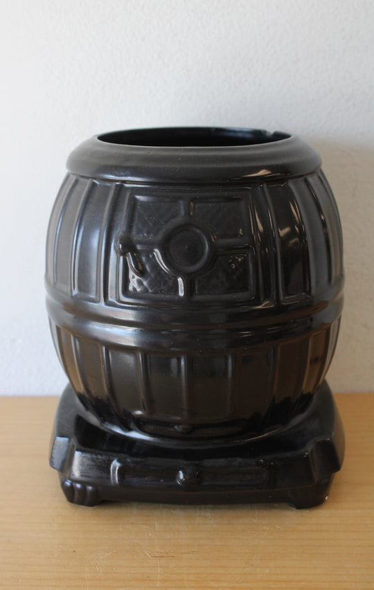 McCoy Black Pot Belly Stove Cookie Jar