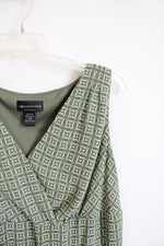 Connected Green Patterned Sleeveless Dress | 20W