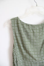 Connected Green Patterned Sleeveless Dress | 20W