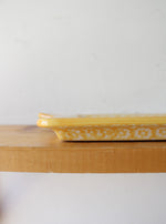 Temptations By Tara Old World Yellow Square Serving Tray