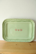 Franciscan Flora Earthenware Large Green Floral Platter