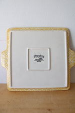 Temptations By Tara Old World Yellow Square Serving Tray
