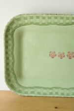 Franciscan Flora Earthenware Large Green Floral Platter