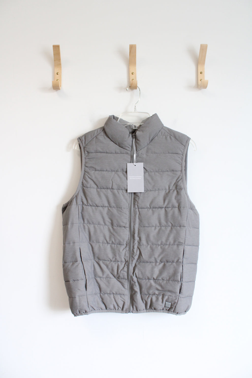 NEW Pipimama Gray Puffer Vest | M