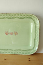Franciscan Flora Earthenware Large Green Floral Platter