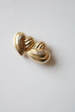 Two Heart Yellow 14KT Gold Pin