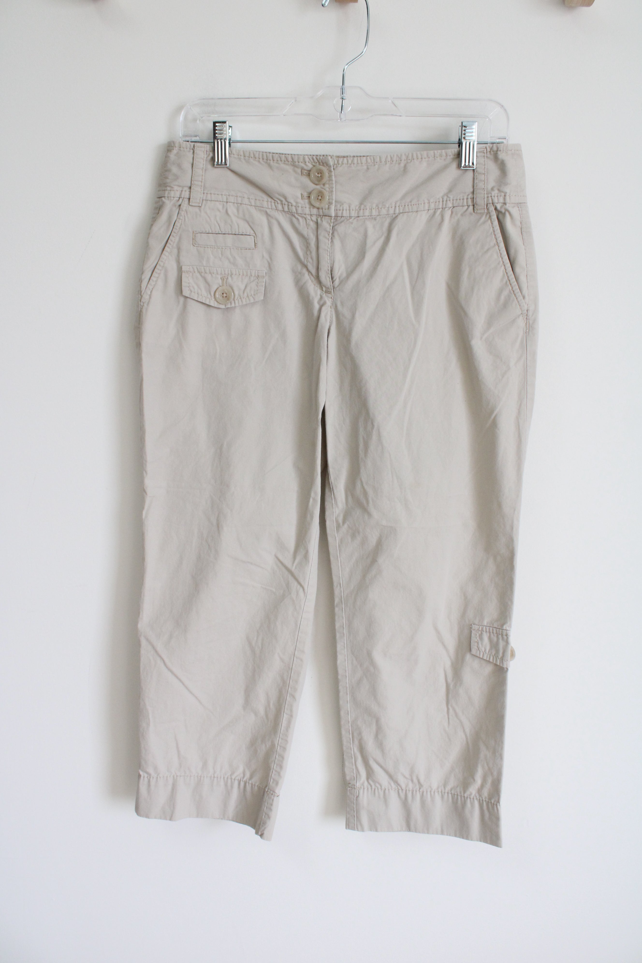 Ann Taylor LOFT Beige Khaki Capris | 4