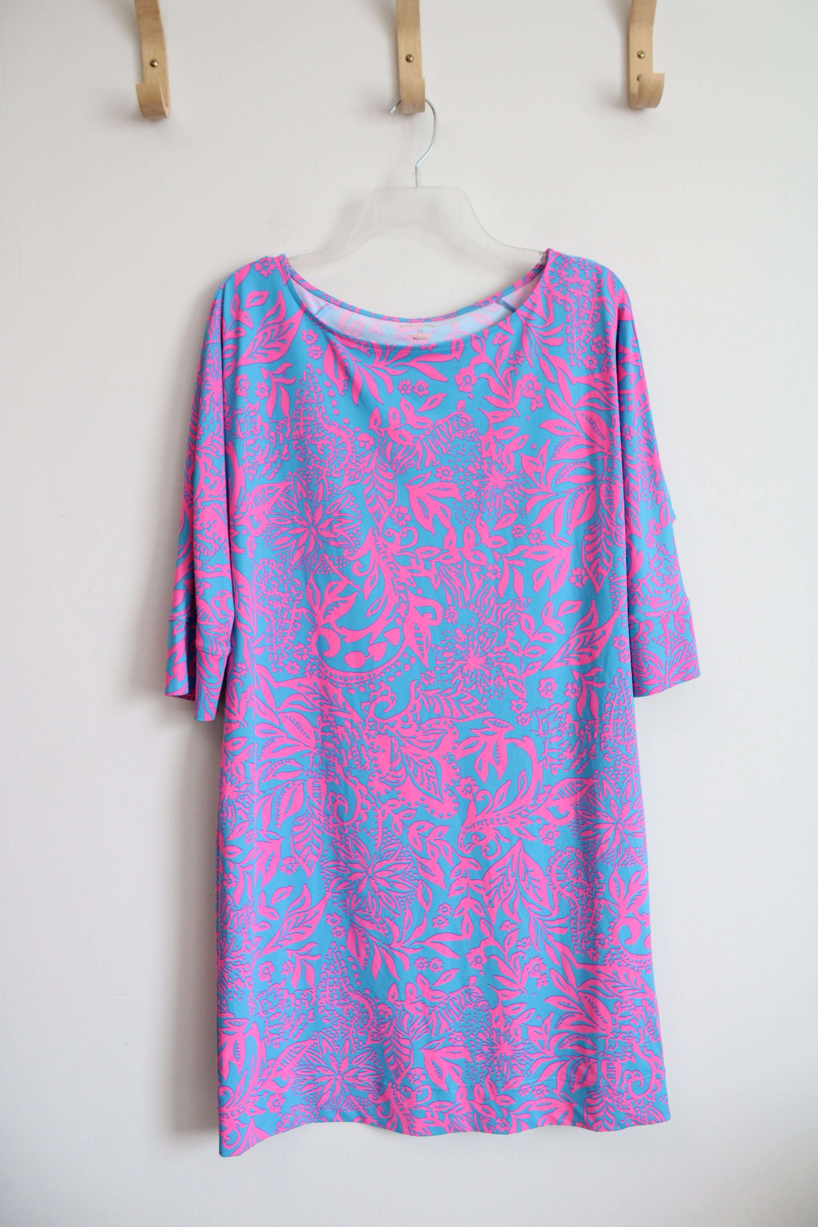 Lilly Pulitzer Pink & Blue Patterned Braedyn Dress | M