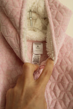 Nordstrom Pink Quilted Sherpa Lined Onesie | 9 MO