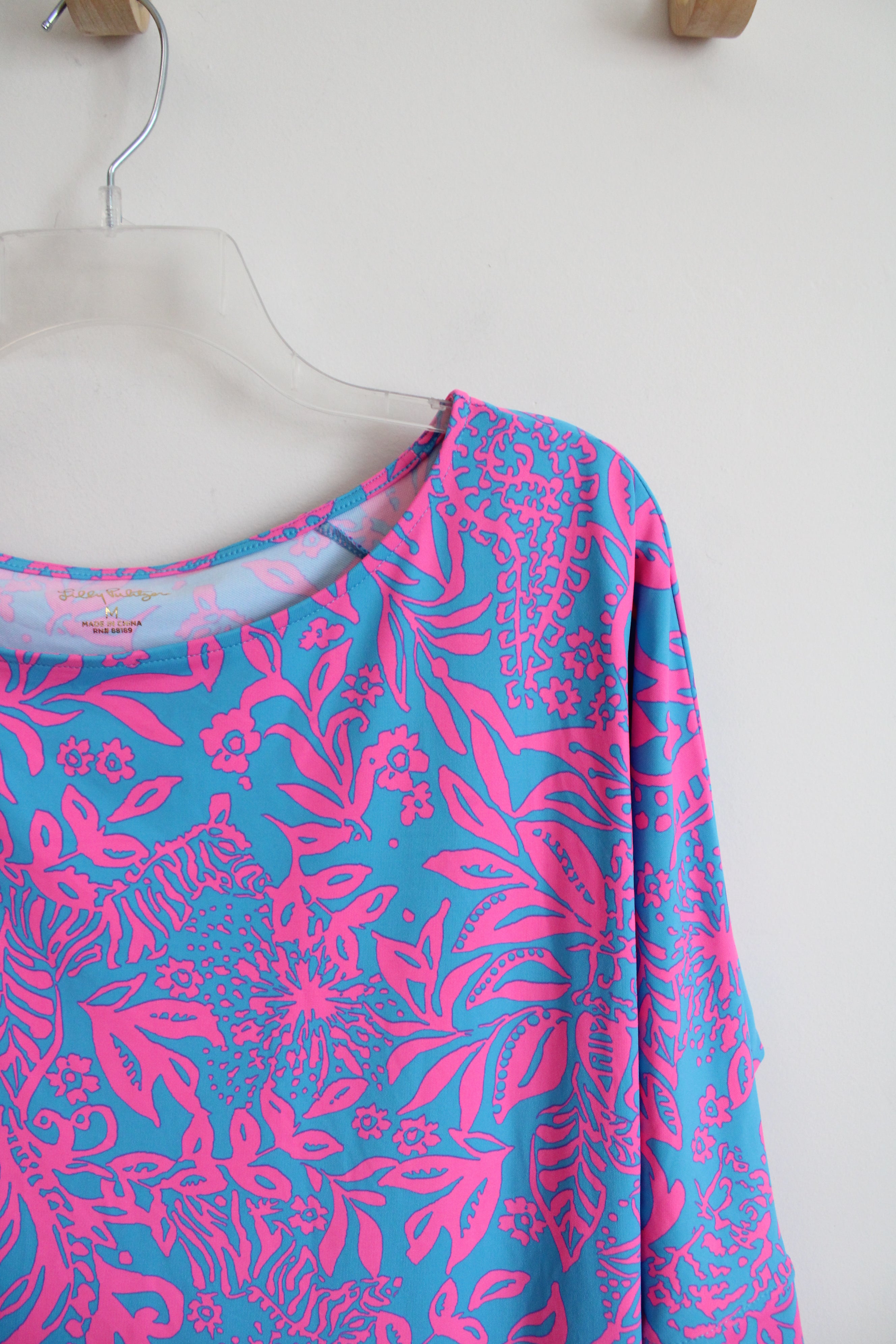 Lilly Pulitzer Pink & Blue Patterned Braedyn Dress | M