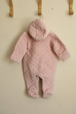 Nordstrom Pink Quilted Sherpa Lined Onesie | 9 MO